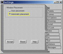 Image of the Window tab of the System Settings dialog.