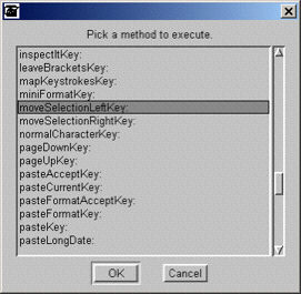 Image of the chooser dialog window that appears when the doMethod: is executed.
